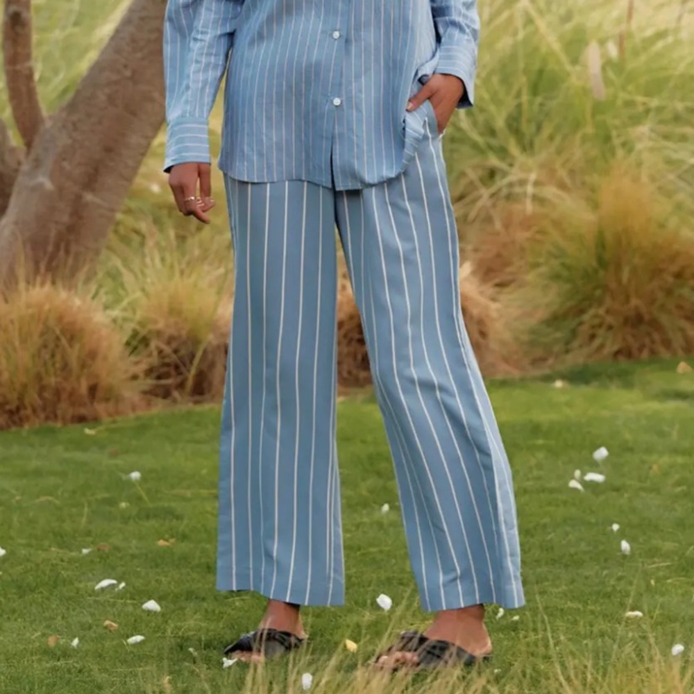 NWT! Jenni Kayne Bianca Pants in Vintage Blue Stripe - S